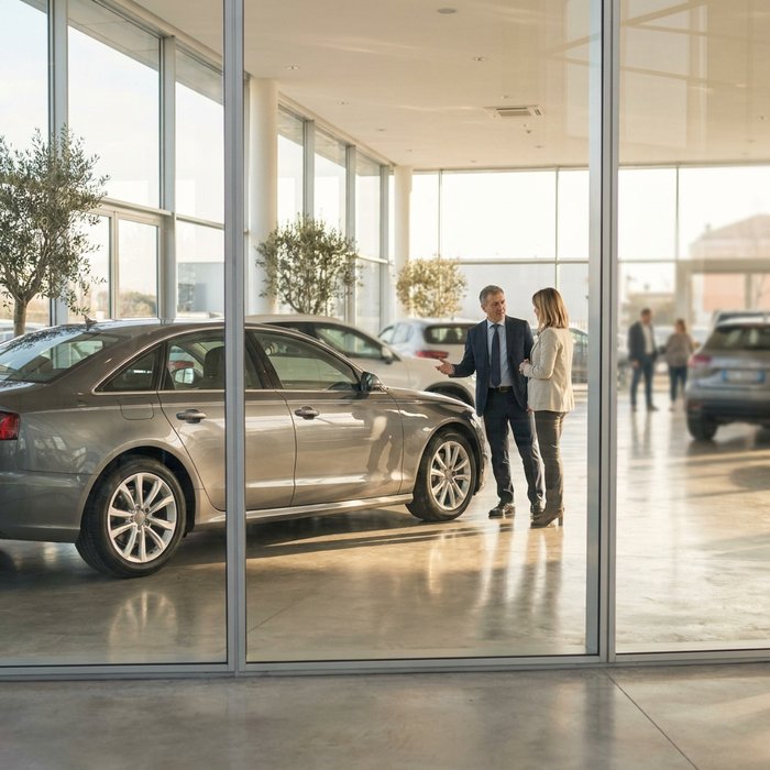 Showroom di un concessionario di automobili